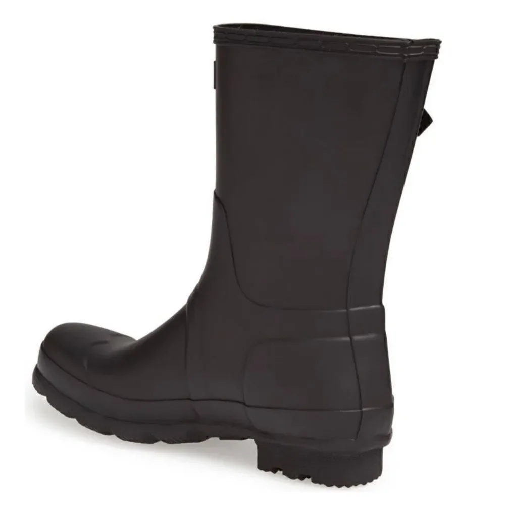 HUNTER Original Short Waterproof Rain‎ Boot, Rubber Black, Size 9, NWT